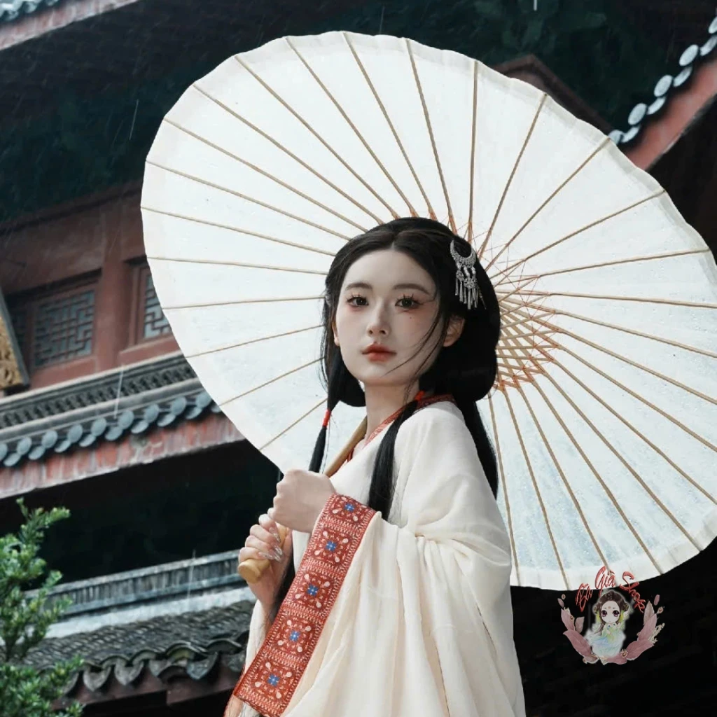 (Không đi mưa)Dù cổ trang trơn 82-100cm dù nhật bằng vải đạo cụ chụp hình trang trí