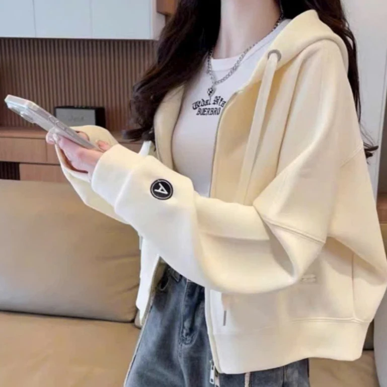 Áo Khoác Nỉ TRƠN Nữ BASIC Thời Trang Nón TO Chống Nắng TỐT