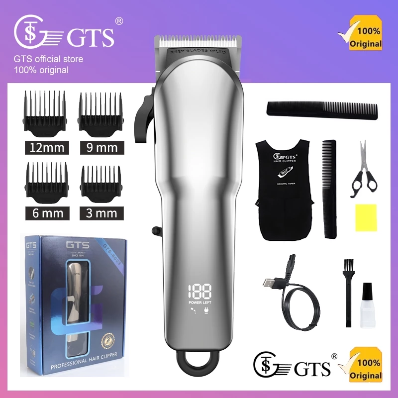 [Sale 50%]  GTS Có Thể Sạc Lại Cắt Tóc Khắc Tóc Tông Đơ Chải Chuốt Kit, Điện Tóc Clipper Dầu Đầu Dao Cạo Happykids