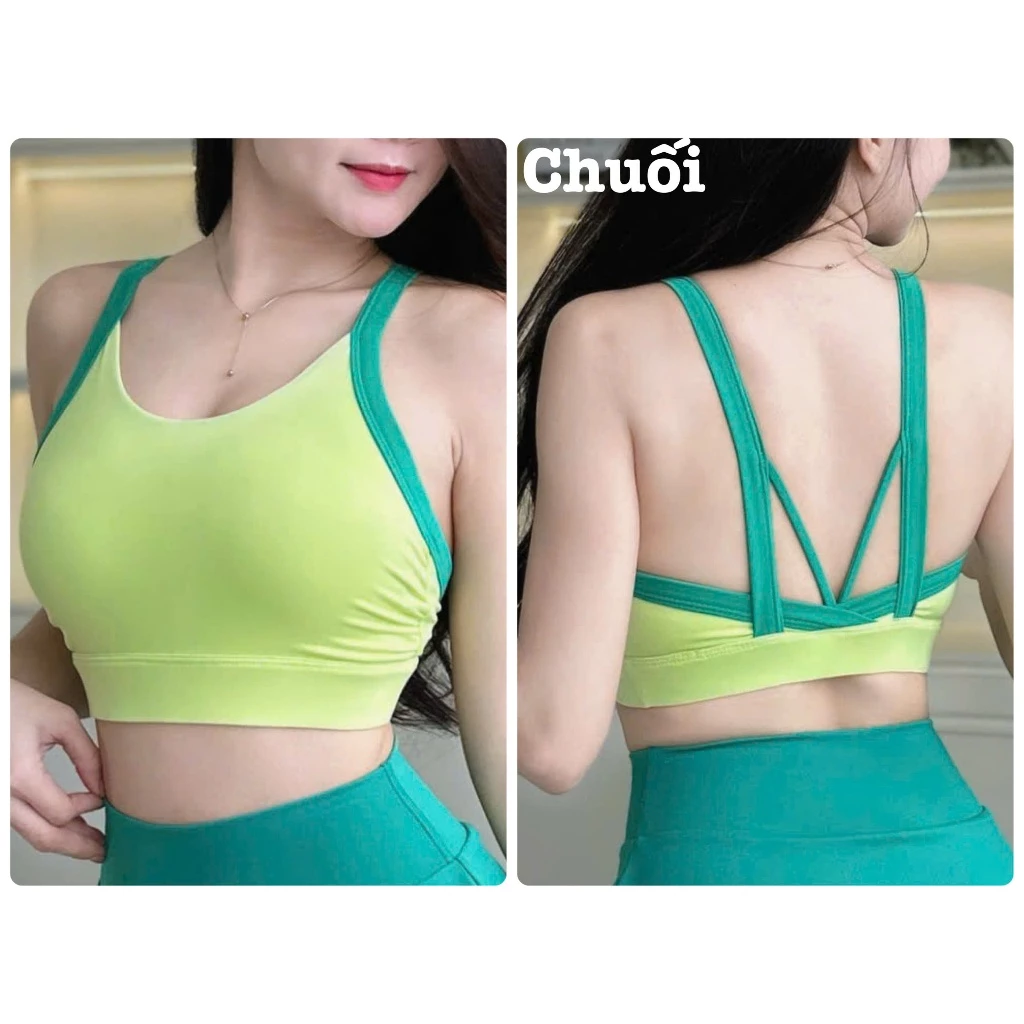 Áo Bra Nữ Nhún Viền Bảng To Tập Gym, Yoga, Aerobic, Pilates