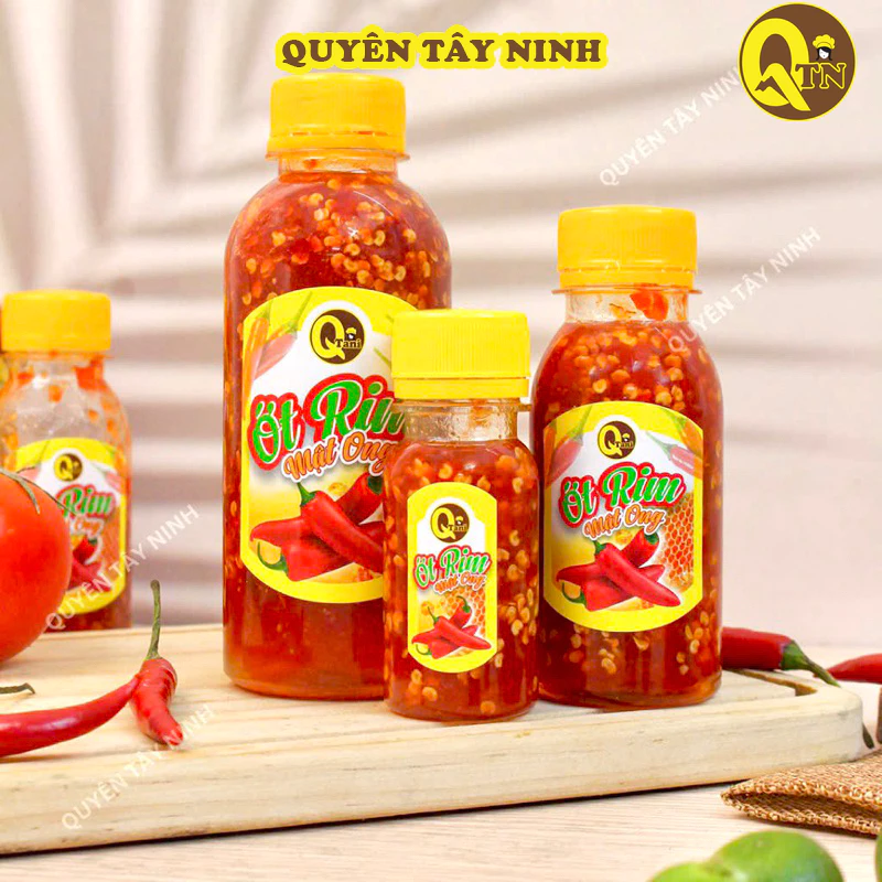 Chai Ớt Rim Mật Ong Siêu Cay, thơm ngon, Gia vị nấu ăn, Chấm Bánh Tráng