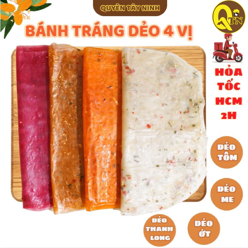 Bánh Tráng Dẻo Tôm,Dẻo Me Đỏ Siêu Ngon, Siêu Cay | Bánh Tráng Quyên Tây Ninh