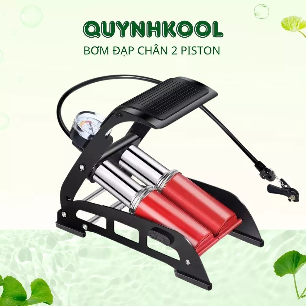 Bơm Đạp Chân Cao Cấp  DIDOOGLT  1 Piston Bơm Xe Đạp, Xe Máy, Ô Tô, Bơm Phao, Bóng Tiện Lợi