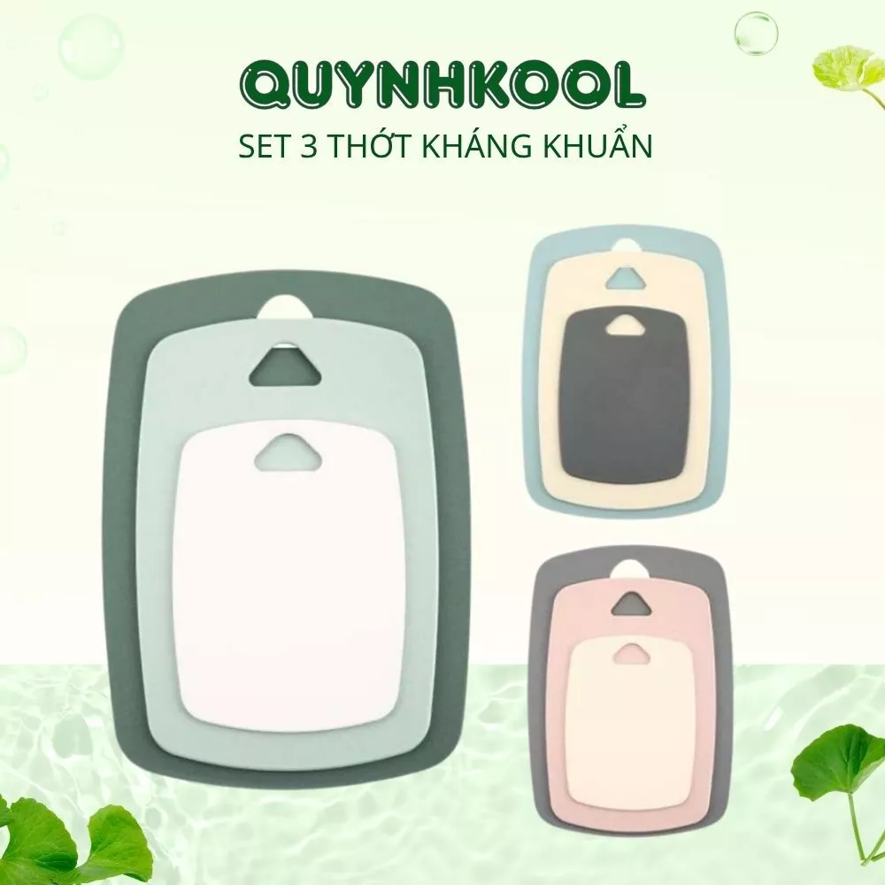Set 3 Thớt Kháng Khuẩn DIDOOGLT Cho Gia Đình Chống Trơn Trượt An Toàn Tiện Lợi