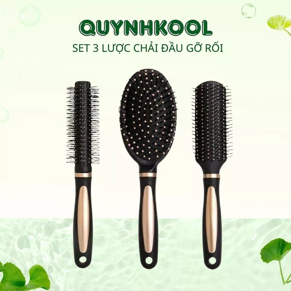 Set 3 Lược Chải Tóc Gỡ Rối DIDOOGLT Có Túi Đêm Khí , Chuyên Dụng Cho Tóc Xoăn ( Mẫu Mới 2024 )