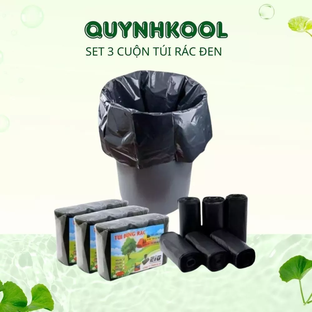 Sét 3 Túi Bóng Đen DIDOOGLT Đựng Đồ Đa Năng, Túi Rác Tự Phân HủyTiện Lợi Với Mọi Gia Đình