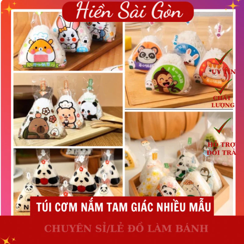TÚI BOPP CƠM NẮM TAM GIÁC - BAO BÌ BỌC CƠM TIỆN LỢI
