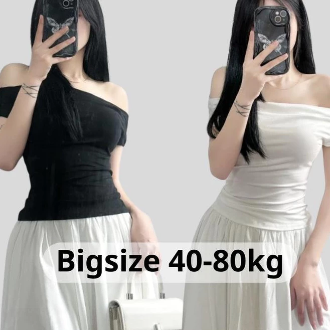 Áo thiết kế nữ  áo trễ vai co giãn ôm body tôn dáng phong cách tiểu thư thanh lịch 3008 Top Women
