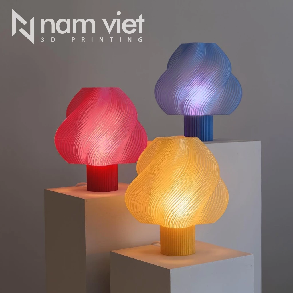 Đèn Kem Soft Serve – Đèn Ngủ Decor Để Bàn In 3D Bản Quyền Crème Atelier | Phong Cách Bắc Âu Tối Giản