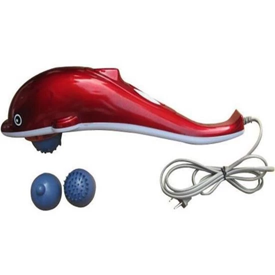 Máy massager cầm tay hình con cá heo 3 đầu Tiện Lợi Mỏi đau nhức