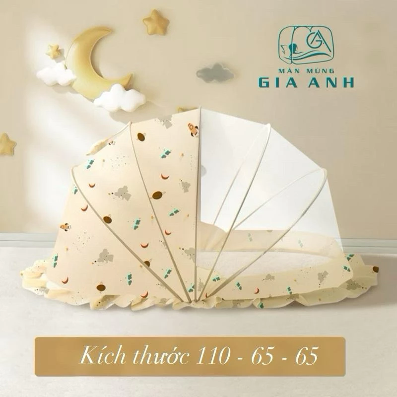 [Mẫu 2025] Màn chụp chống muỗi cho bé sơ sinh - Mùng chụp gấp gọn cho bé từ 1 - 3T. Xưởng Màn Gia Anh