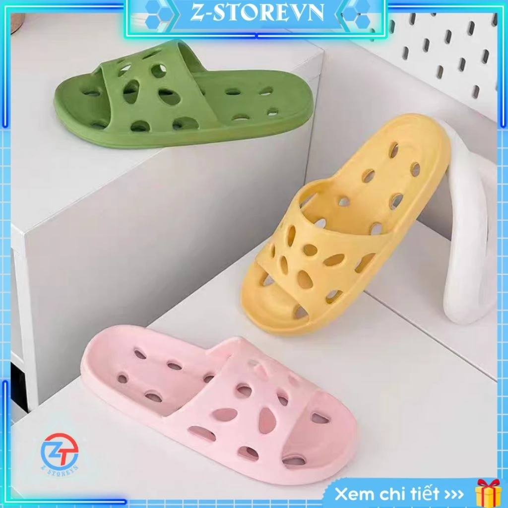 Dép Đi Trong Nhà Siêu Mềm Chống Trơn Trượt,  Dép Lỗ Đi Nhà Tắm - Z.StoreVN