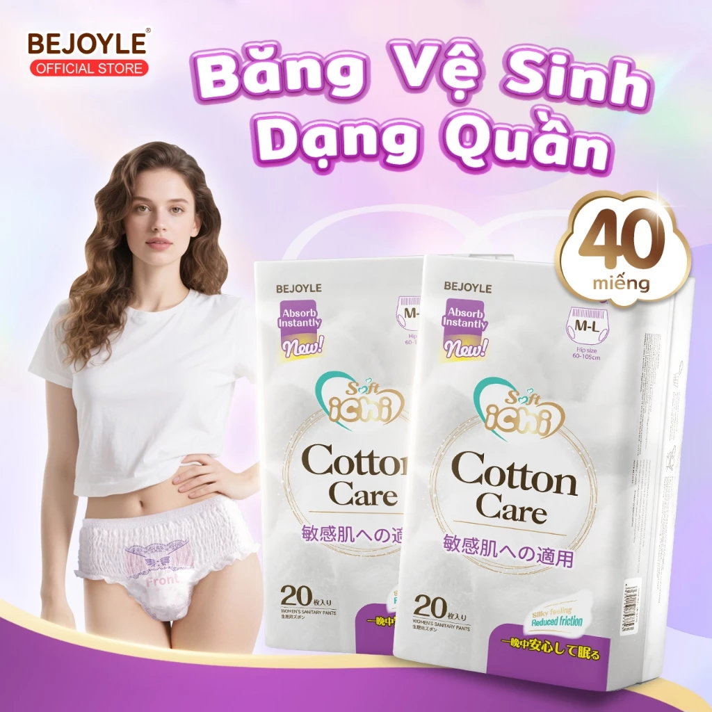 Combo (40/20miếng) Băng Vệ Sinh Dạng Quần Bejoyle NHẬP KHẨU Mẫu Mới chống tràn Quần kinh nguyệt