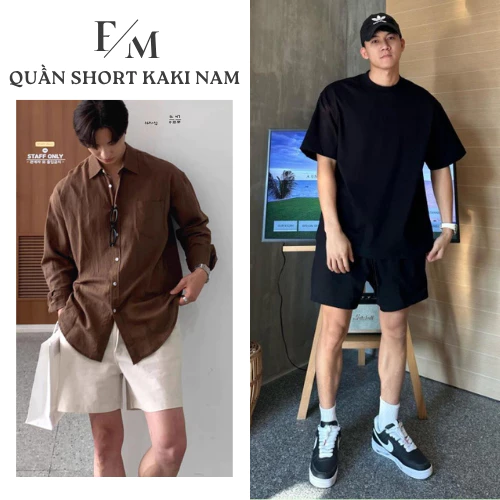 Combo 2 Quần Sooc Kaki Nam Cạp Chun Dây Rút Chất Kaki Mềm Thoáng Mát Dáng Ngắn Trên Gối Mùa Hè 2026
