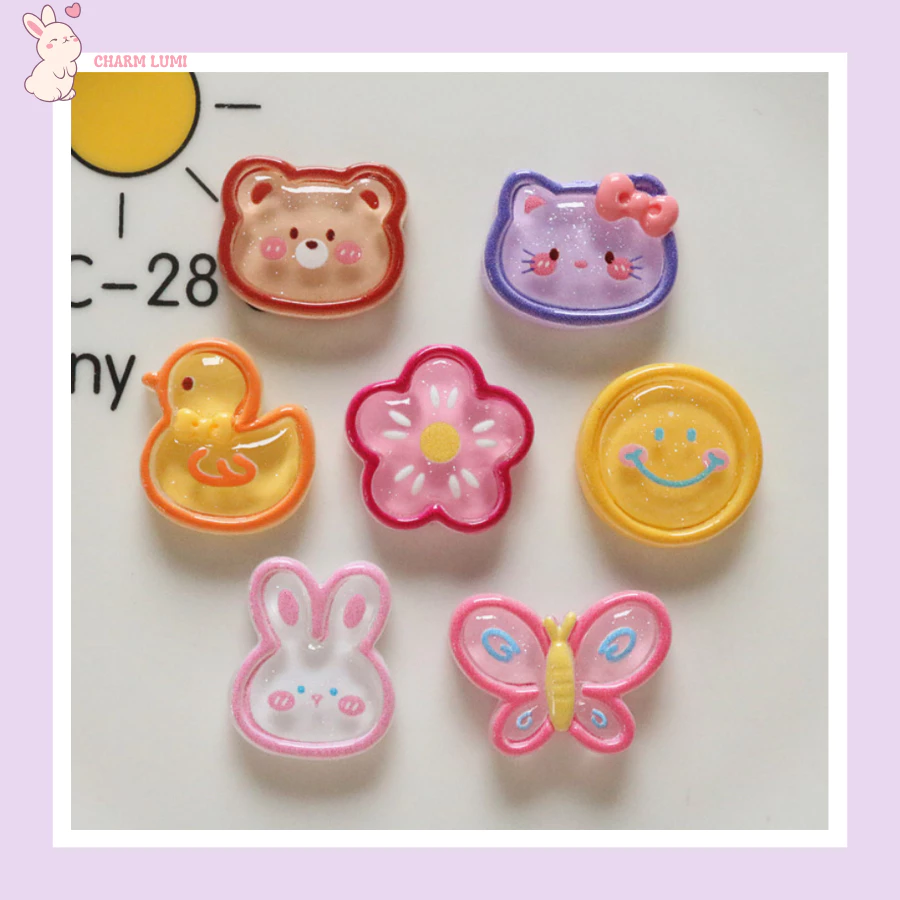 Mặt charm hình hello kitty 3D – Chất liệu resin cao cấp, bóng đẹp_Charm Lumi