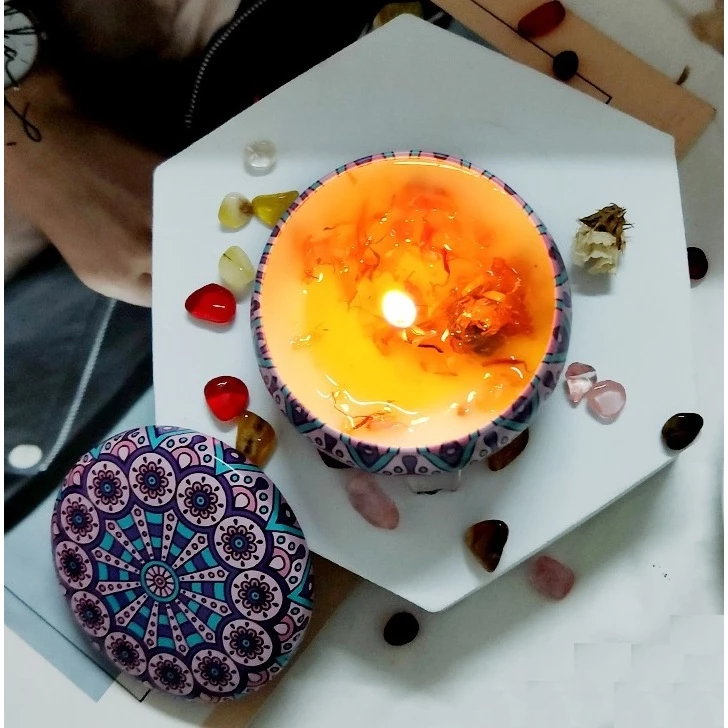 Nến thơm hộp thiếc xông phòng hương hoa tự nhiên giúp trang trí nhà cửa, thư giãn tinh thần, quà tặng ý nghĩa