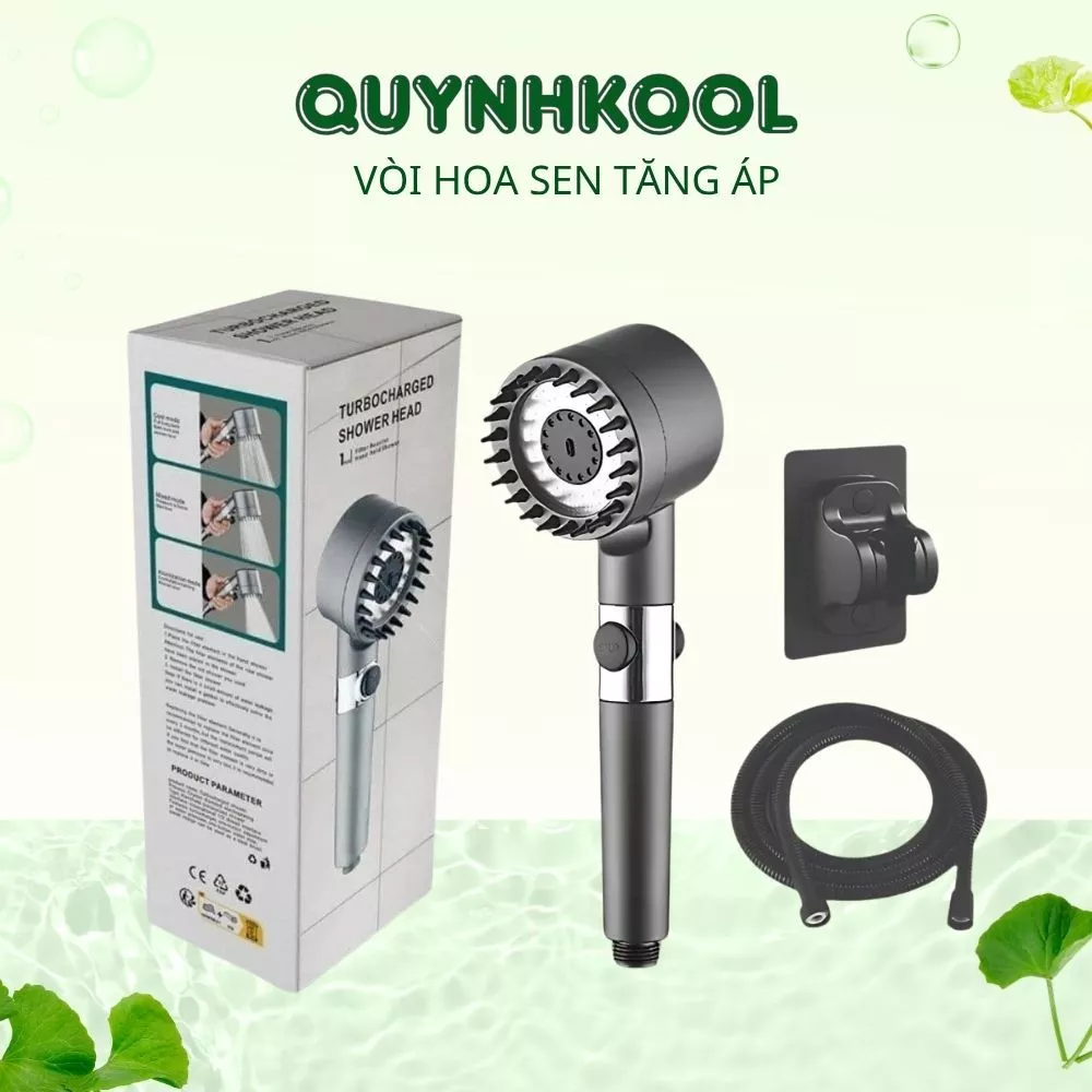 Vòi Hoa Sen Tăng Áp DIDOOGLT 4 Chế Độ Xả Nước Chống Gỉ Tặng Kèm Dây 1,5m Tiêt Kiệm Nước Lõi Lọc