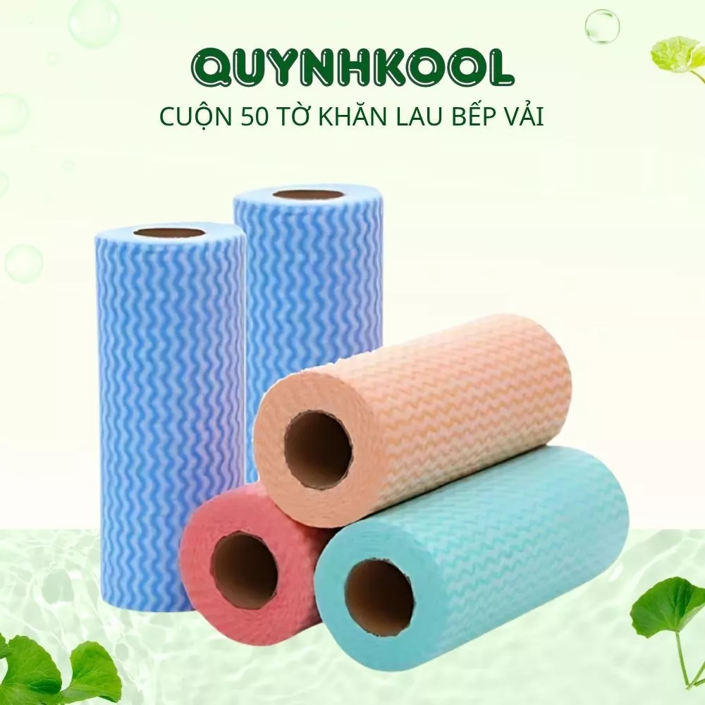 Cuộn Khăn Lau Bếp DIDOOGLT 50 Miếng Đa Năng Vải Không Dệt B315 (Mẫu Mới 2024)