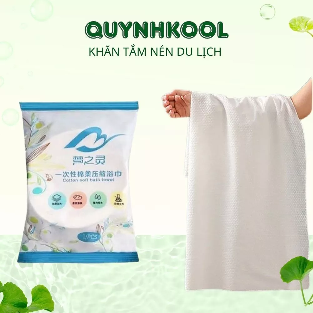 Khăn Tắm Nén Du Lịch DIDOOGLT Chất Liệu Cotton Dùng Một Lần 70x140cm Tự Nhiên Thấm Nước Tốt