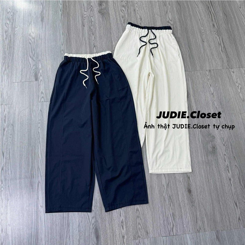 Quần Baggy Thụng Chất Gió Mềm,Quần Bom Nữ Dáng Lửng Cạp Chun Gió Lụa Loại 1 Mềm Mát JUDIE.Closet