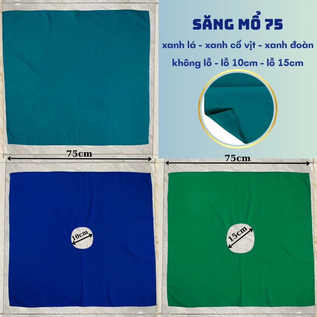 [SĂNG MỔ 75 ] Săng trải bàn, Săng để dụng cụ phẫu thuật, Săng mổ có lỗ hoặc không lỗ