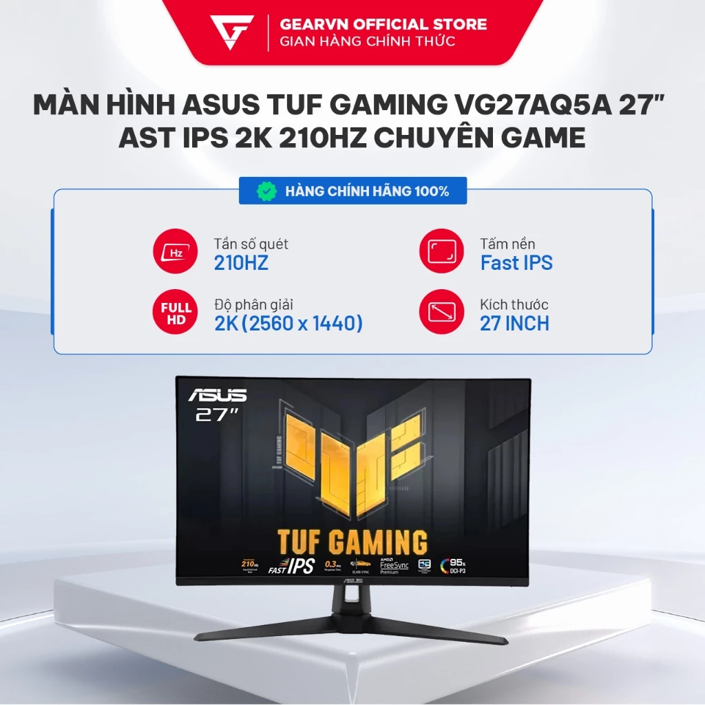 Màn hình ASUS TUF GAMING VG27AQ5A 27\" Fast IPS 2K 210Hz chuyên game