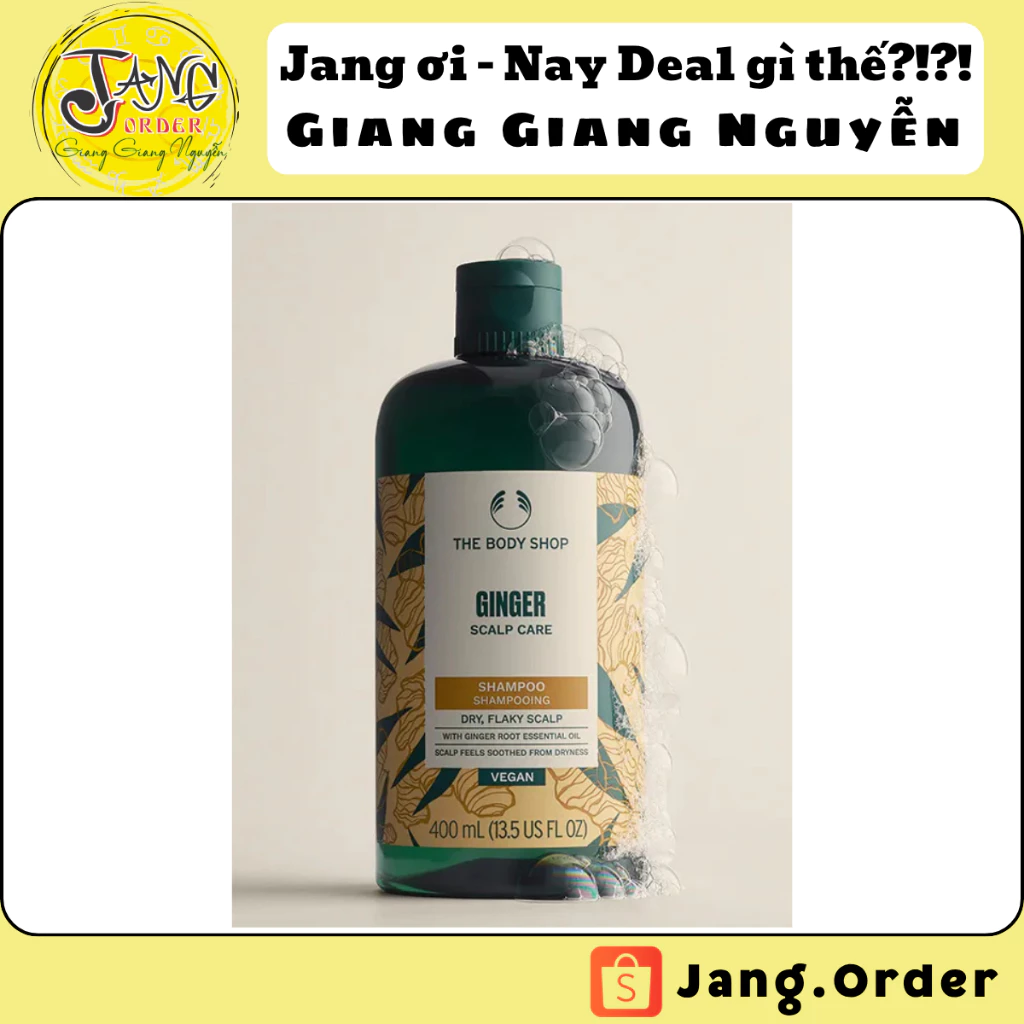 [Đổi vỏ - Bản UK (HẾT BẢN TRUNG) DATE 2027-2028] Dầu Gội - Xả Gừng Ginger Scalp Care The Body Shop