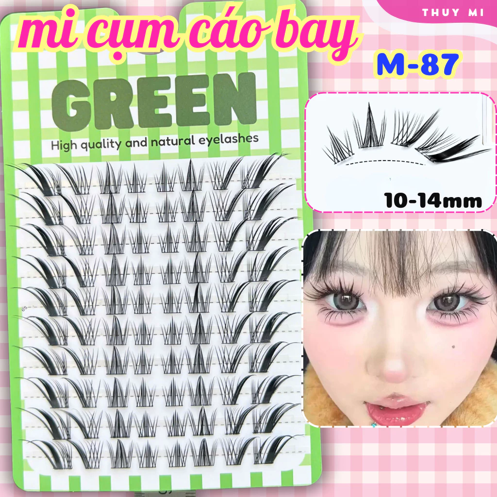 Mi Giả Cụm Đuôi Cáo M87 GREEN Thuỷ Mi