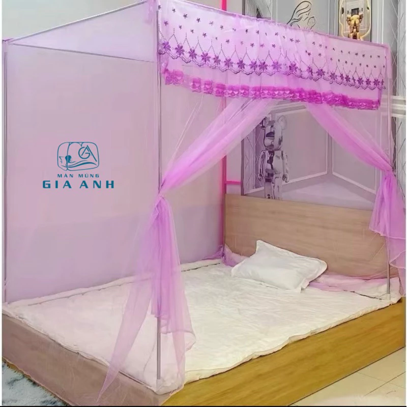 [TRỌN BỘ CỬA VÉN] Trọn Bộ Mùng Khung INOX Không Khoan Tường + Màn Tuyn Lạnh Thái - Mùng Ngủ Chống Muỗi Hiệu Quả