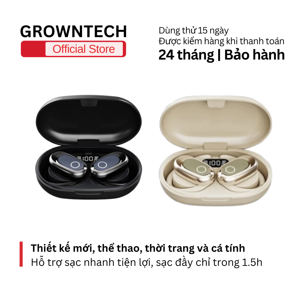 Tai nghe bluetooth móc tai dẫn truyền qua xương OWS S300 chống ồn ENC