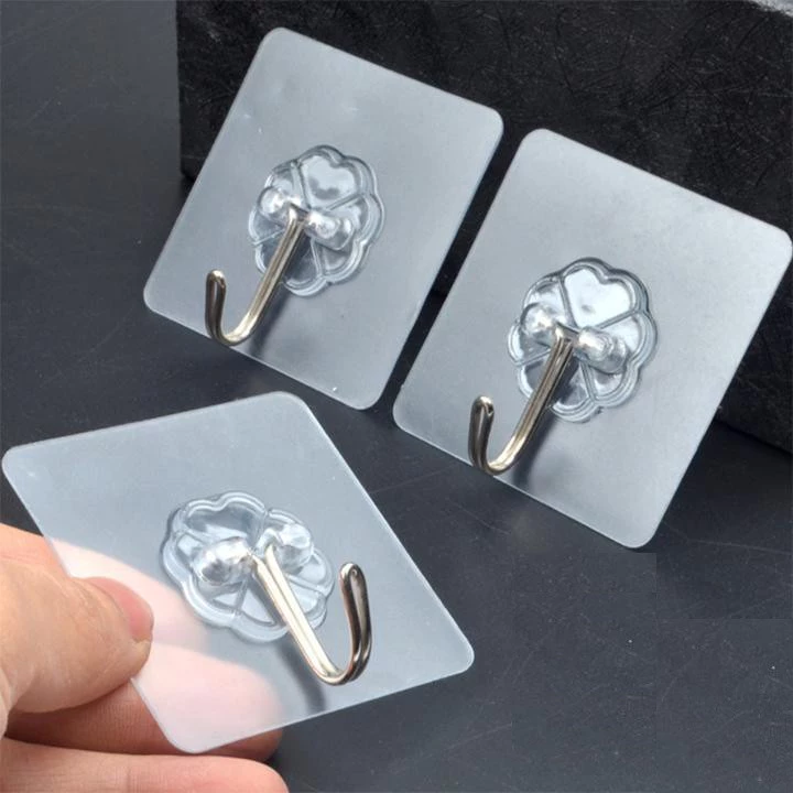 COMBO 30 Móc Dán Tường Trong Suốt,Chịu Lực Dán Tường Treo Nhà Tắm Nhà Bếp Siêu Dính BA69