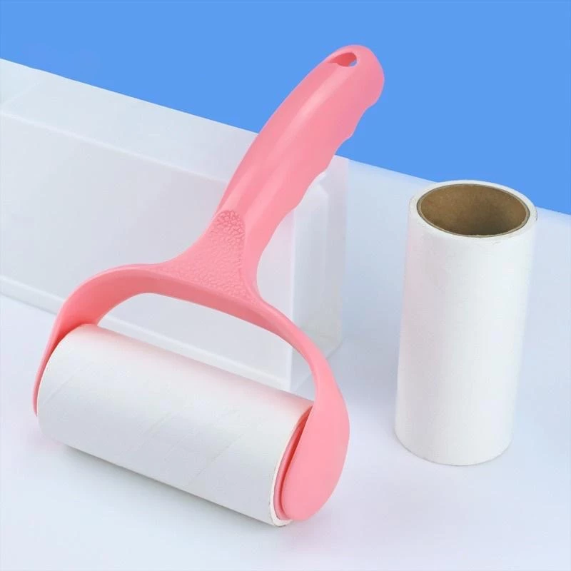 Cây lăn bụi làm sạch quần áo ga giường lông chó mèo có lõi lăn bụi thay thế màu hồng tiện lợi