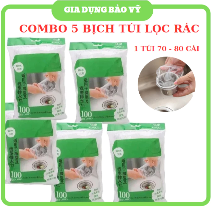 [COMBO] 5 BỊCH TÚI LƯỚI LỌC RÁC THÔNG MINH CHO BỒN RỬA CHÉN BÁT - Siêu Rẻ BV13