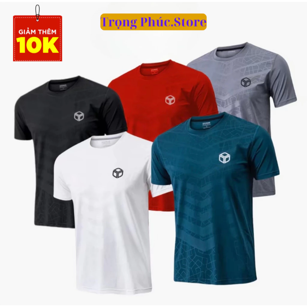 [Siêu Rẻ ] Combo áo thun thể thao nam giá rẻ, chất thun lạnh mát, cộc tay, cổ tròn co giãn 4 chiều, vân nổi 3D độc lạ.