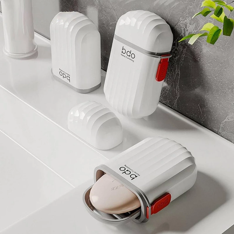 Hộp đựng xà phòng, có nắp đĩa xà phòng du lịch bằng nhựa, Hộp đựng xà phòng chống nước di động du lịch Phòng tắm