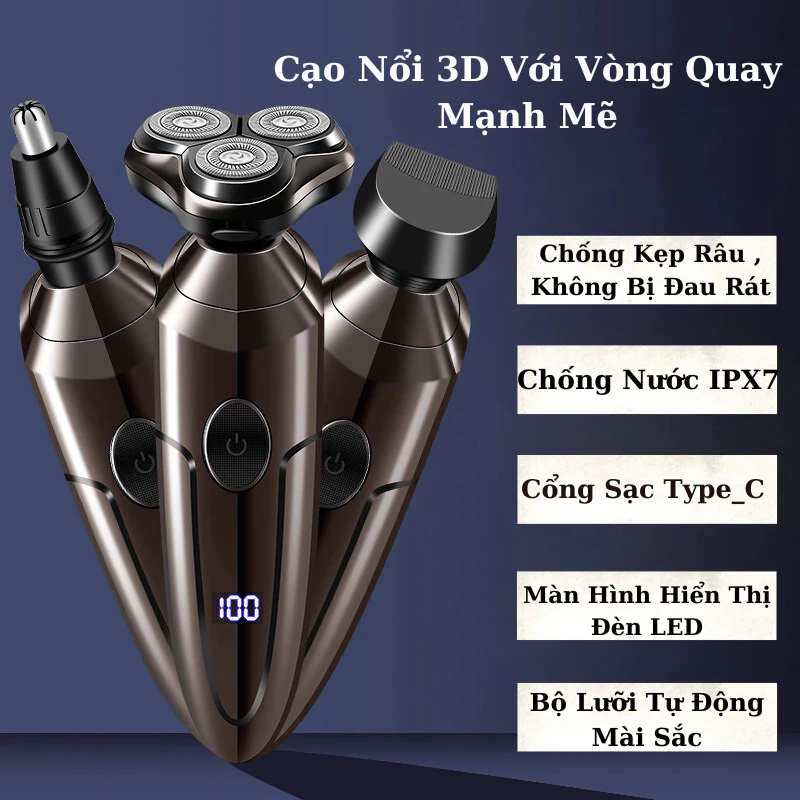 Máy cạo râu Shaver S5001 phiên bản cải tiến Cạo Râu, Tỉa Lông Mũi, Tông Đơ, Đầu Cạo Đàn Hồi Đa Hướng