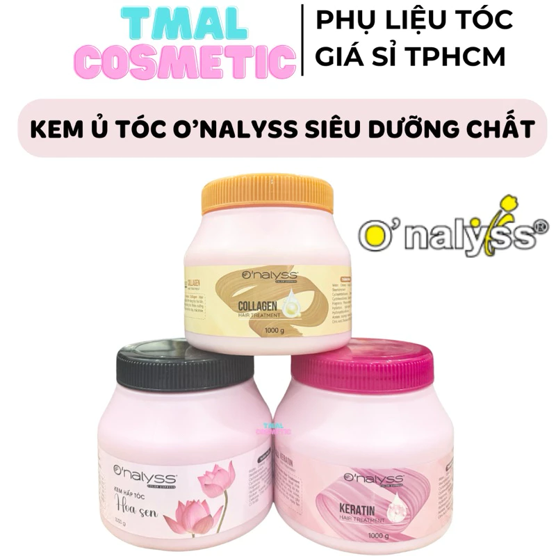 Kem ủ, hấp tóc O’Nalyss hương thơm quyến rũ, sang trọng 1000g dưỡng chất Keratin Collagen phục hồi tóc hư tổ khô sơ