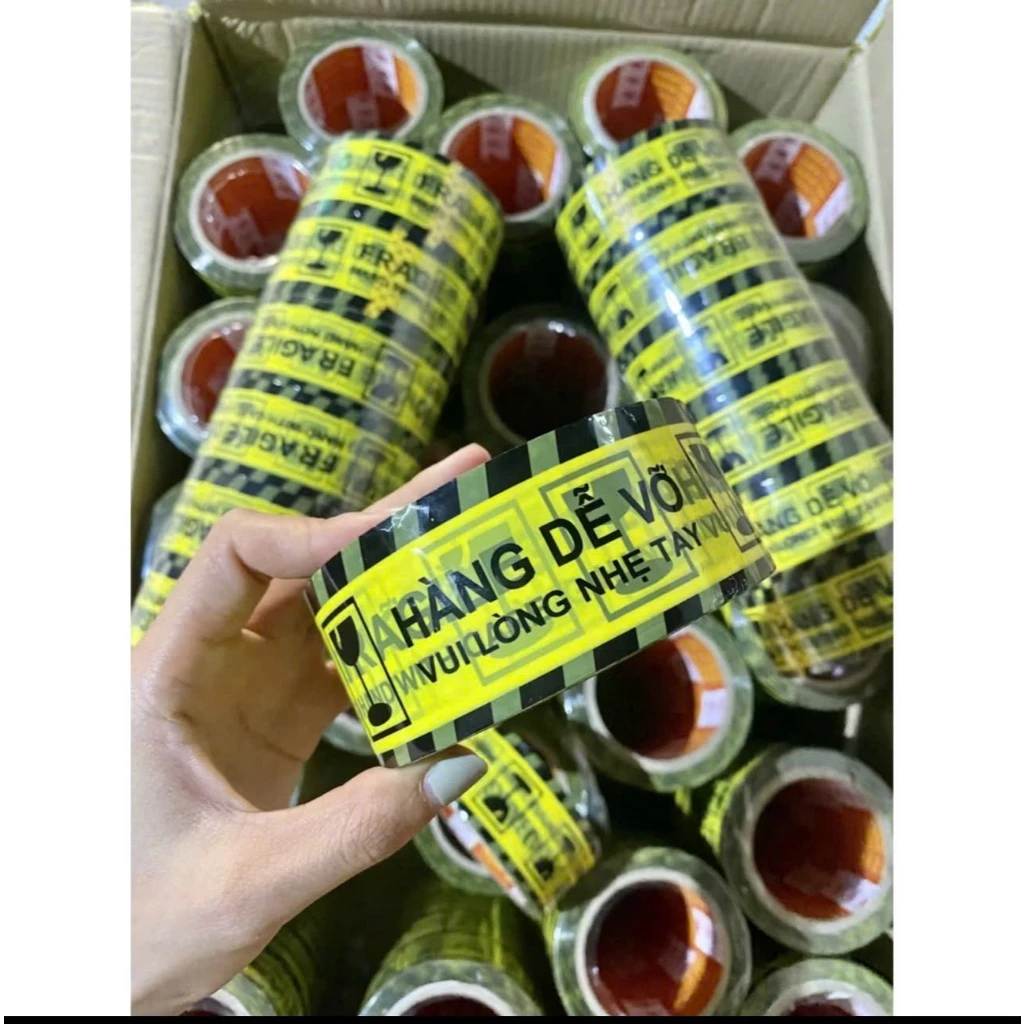 Băng Dính In Chữ Hàng Dễ Vỡ 1 cây ( 6 cuộn )