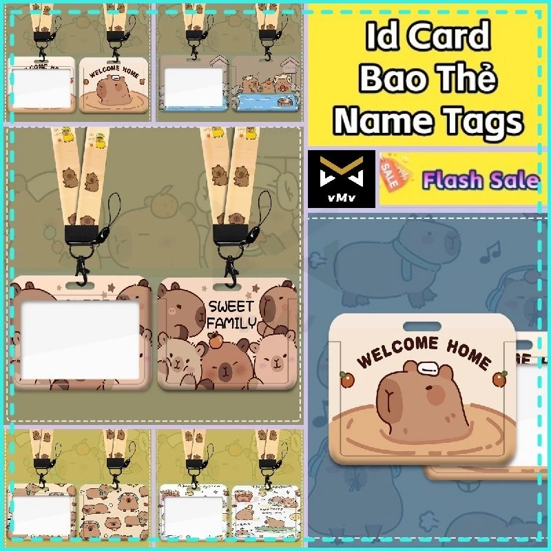 ✨ vMv ✨ Thẻ Đeo Bảng Tên Card Holder Túi Đựng Thẻ Hộp Đựng Thẻ Tên Dây Đeo Bảng Tên Thẻ Id Dây Phù Hiệu Bao Thẻ