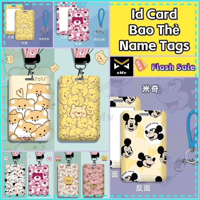 ✨ vMv ✨ Bảng Tên Thẻ Đeo Túi Đựng Thẻ Tên Thẻ Đeo Sinh Viên Dây Phù Hiệu Bao Đựng Thẻ Học Sinh Thẻ Đeo Tên Thẻ Ngân Hàng