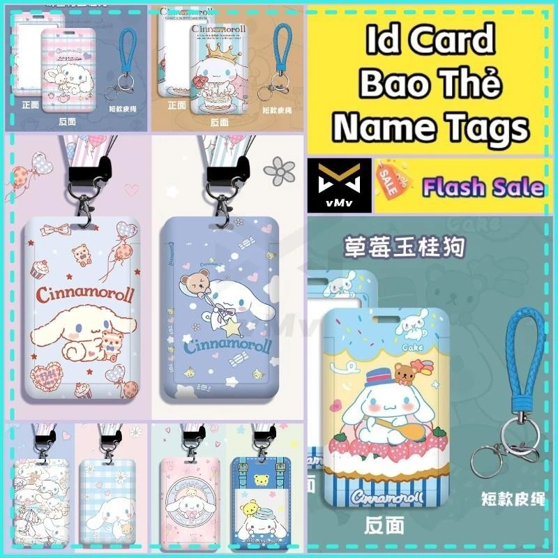 ✨ vMv ✨ Bảng Tên Hộp Đựng Thẻ  Đeo Học Sinh Móc Khóa Đựng Thẻ Đeo Thẻ Học Sinh Dây Thẻ Đeo Dây Đeo Thẻ Genshin Impact