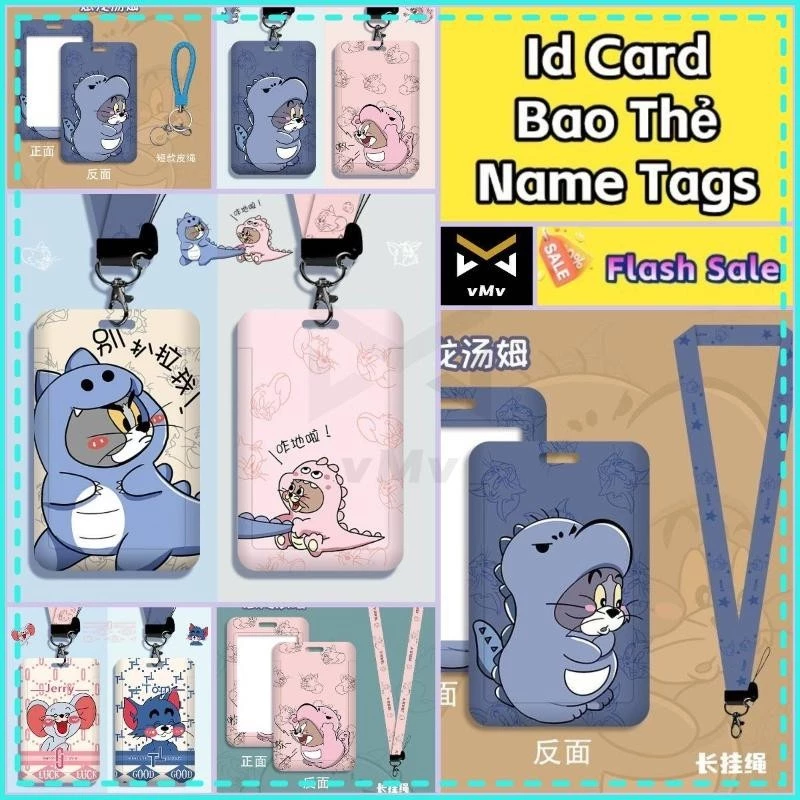 ✨ vMv ✨  Card Holder Túi Đựng Thẻ Dây Đeo Bảng Tên Móc Khóa Đựng Thẻ Tên Phù Hiệu Thẻ Sinh Viên Vỏ Đựng Name Tags