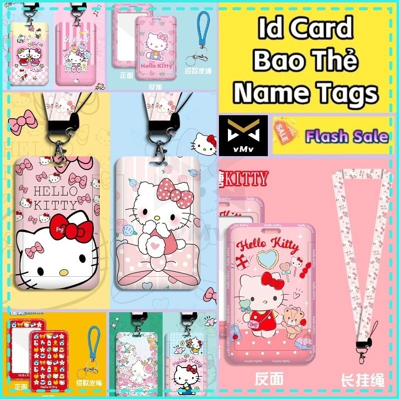✨vMv✨  Bao Đựng Thẻ Thẻ Học Sinh Ngang Lanyard Bao Thẻ Đeo Thẻ Sinh Viên Thẻ Đeo Tên Thẻ Nhân Viên Vỏ Đựng Th