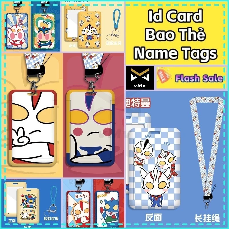 ✨ vMv ✨ Đựng Thẻ Id Bao Thẻ Đeo Tên Thẻ Sinh Viên Bọc Thẻ DâY Đeo Thẻ Đeo Tên Đựng Thẻ Học Sinh Đồ Đựng Card Bảng Tên