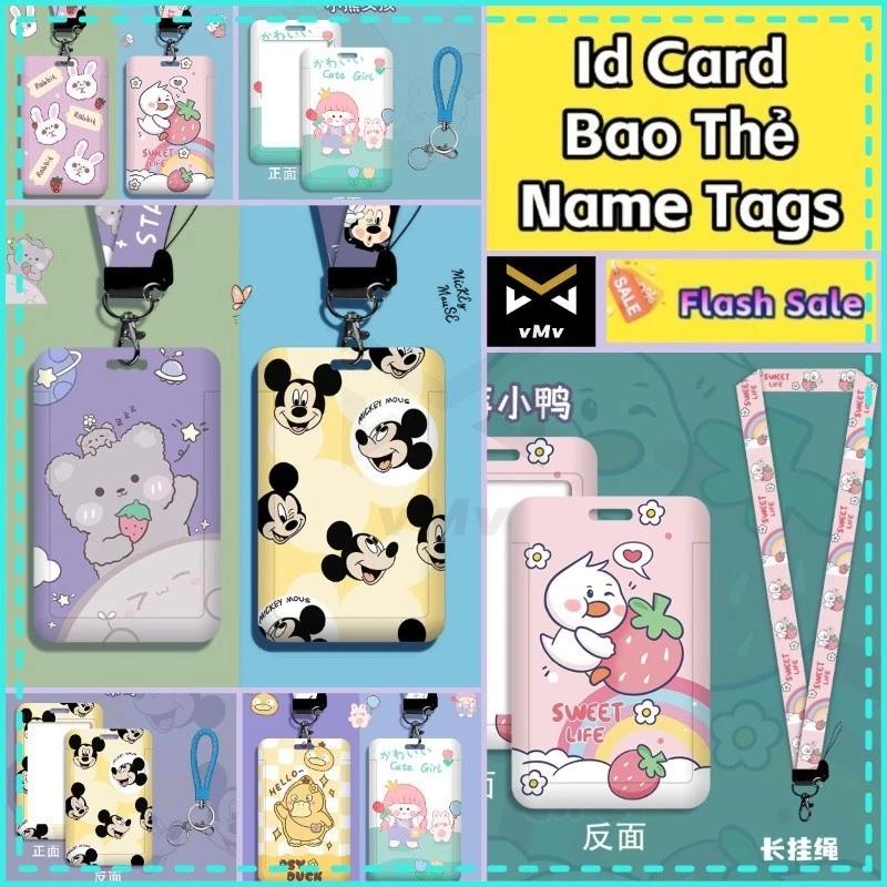 ✨vMv✨  Phù Hiệu Bao Đựng Thẻ Đựng Thẻ Bảng Tên Thẻ Sinh Viên Thẻ Tên Bọc Thẻ Dây Phù Hiệu Dây Thẻ Đeo Thẻ Sinh Viên