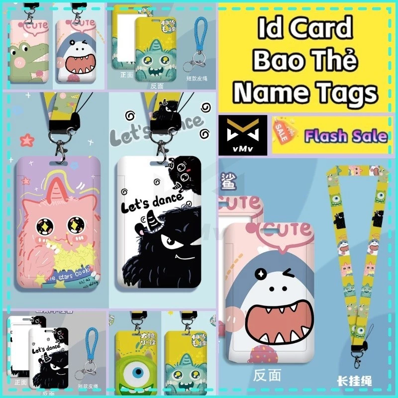 ✨ vMv ✨ Đựng Thẻ Đeo Túi Đựng Thẻ Tên Thẻ Id Dây Thẻ Đeo Thẻ Sinh Viên Dây Đeo Thẻ Hs Bảng Tên Card Holder