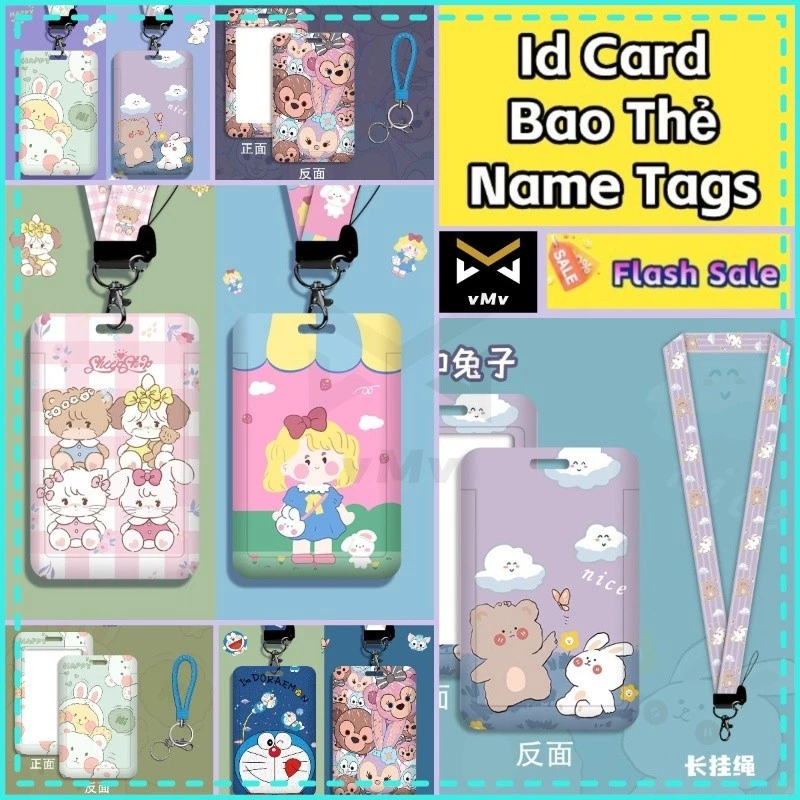 ✨ vMv ✨ Bảng Tên Học Sinh Ngang Dây Đeo Thẻ Sinh Viên Đựng Thẻ Dây Thẻ Đeo Thẻ Sinh Viên Thẻ Đeo Nhân Viên Dây Đeo Thẻ H