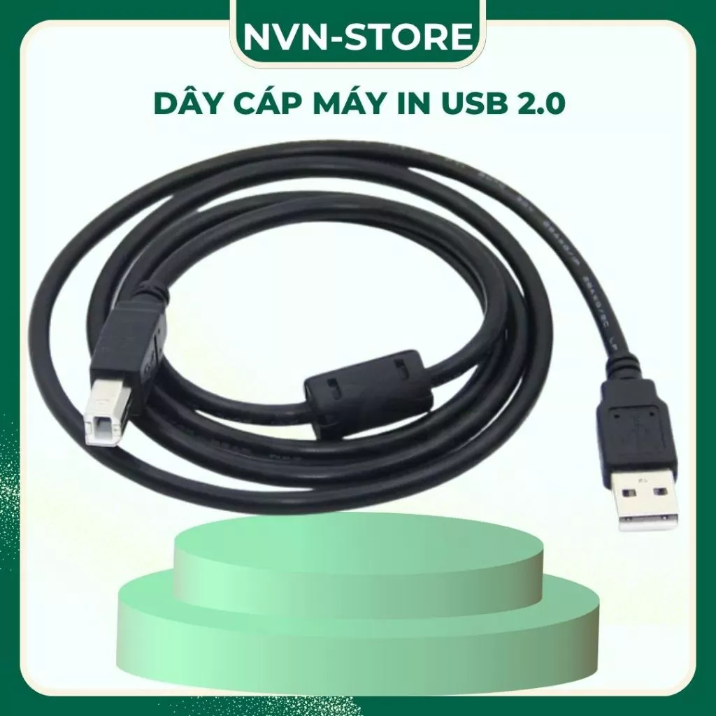 Dây usb máy in xanh/đen 1.5m, 3m, 5m, 10m