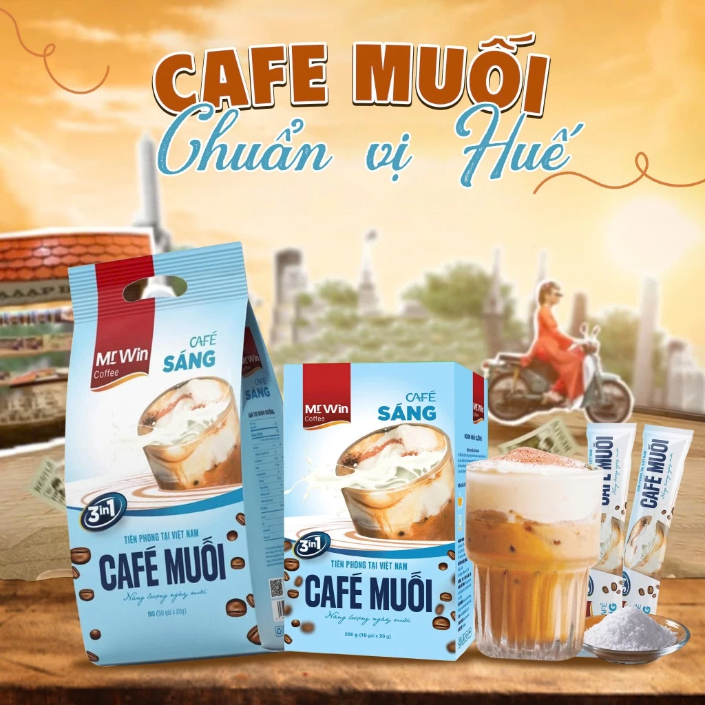 [SALE 25/9] Cà Phê Muối Mr Win Đậm Đà Vị Huế Thơm Ngon Kem Mặn Béo Ngậy- Hàng Việt Nam Xuất Khẩu