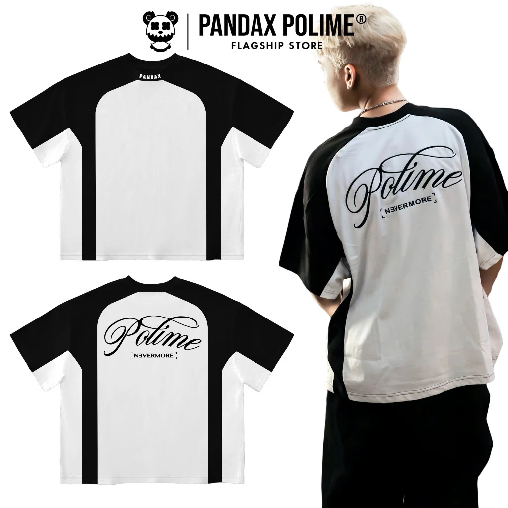 Áo phông big boxy blockcore raglan thêu tee oversize local brand form rộng px pandaxvn polime